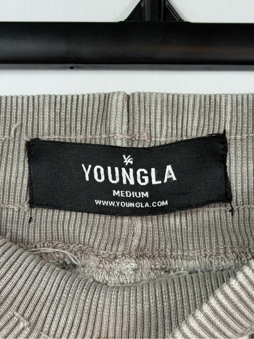 YoungLa 205 Light Brown/Grey Washed Heavyweight Gym Sweatpant Joggers Men Size M - Picture 4 of 10